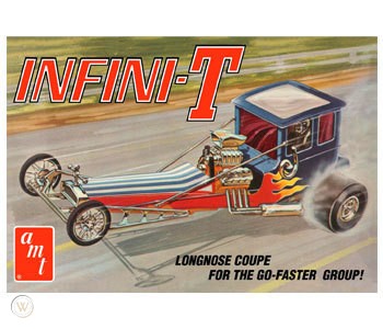 AMT1258 1/25 Infini-T Longnose Coupe Plastic Model Kit (Vintage)