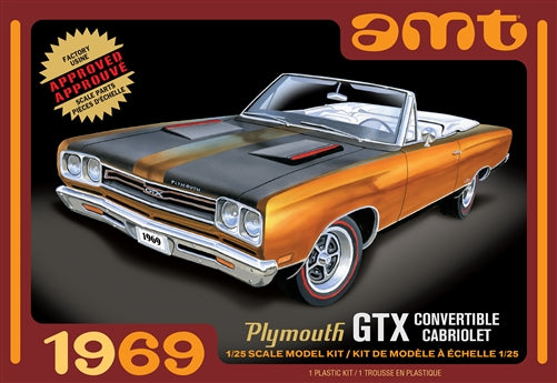 AMT1137 1969 Plymouth GTX Convertible 1:25 Scale Model Kit