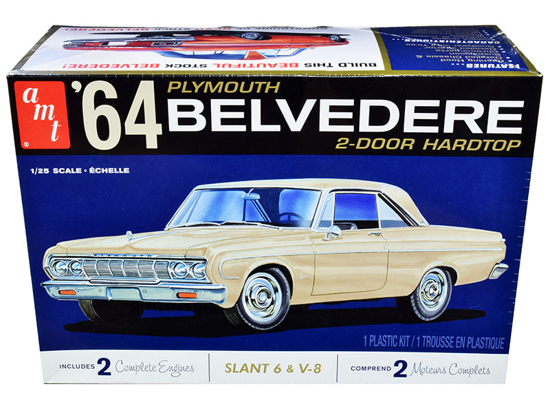 AMT1188 1964 Plymouth Belvedere (W/Straight) 1:25 Scale Model Kit
