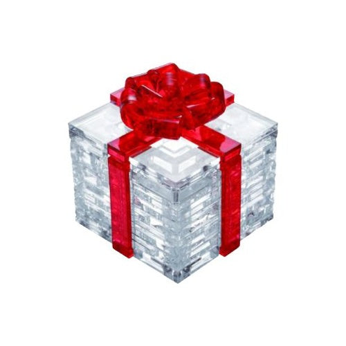 3D Red Ribbon Gift Crystal Puzzle