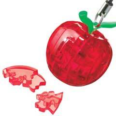 3D Mini Red Apple Crystal Puzzle