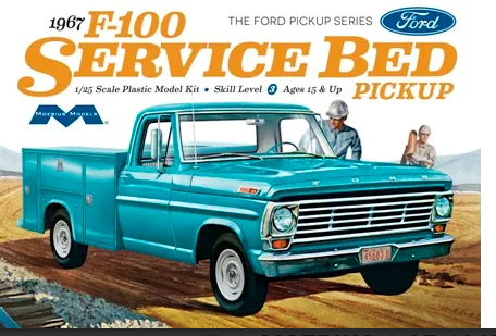 Moebius MOE1239 1967 Ford F-100 Service Bed Truck 1/25 Scale Plastic Model Kit