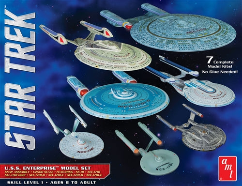 AMT954 Star Trek U.S.S. Enterprise Box Set - 1:2500 Scale Snap Model Kits