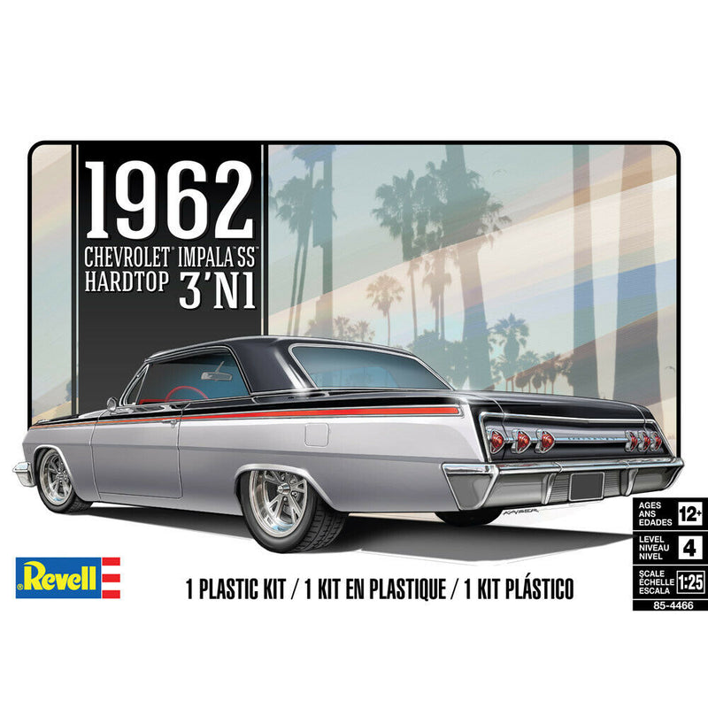 Revell R4466 62 Chevy Impala Hard Top 1/25 Scale Plastic Model Kit